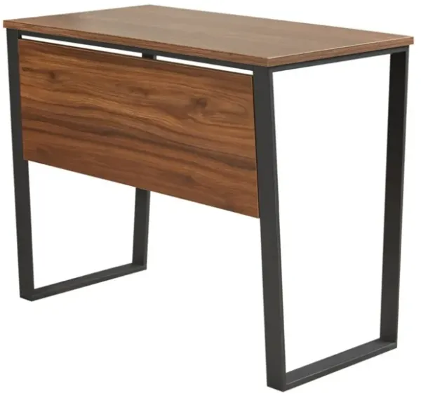 Computer Desk With Metal Legs - Dark Coffee