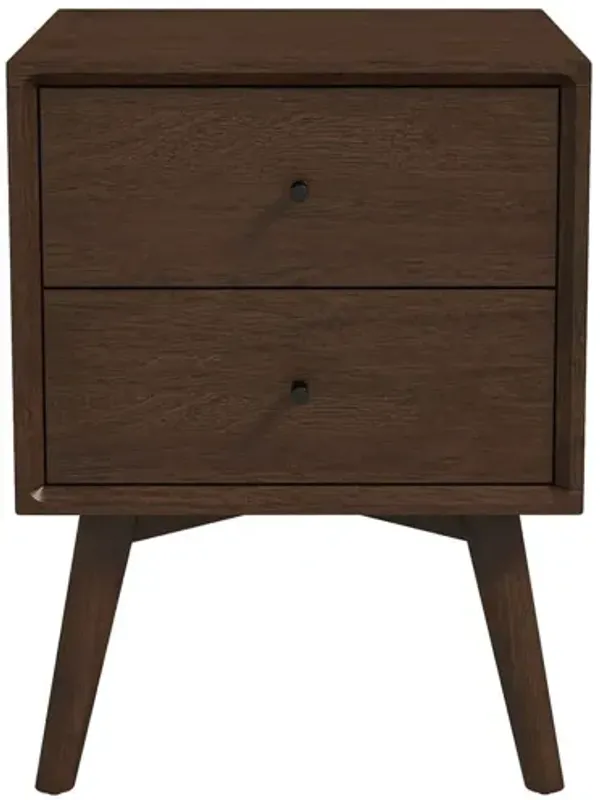 Caroline - Mid-Century Modern Style White Night Stand 2 Drawer