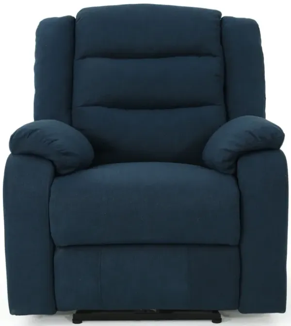 Wide Power Standard Recliner - Navy Blue