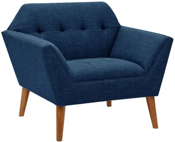 Modern Lounge Chair With Button Tufting