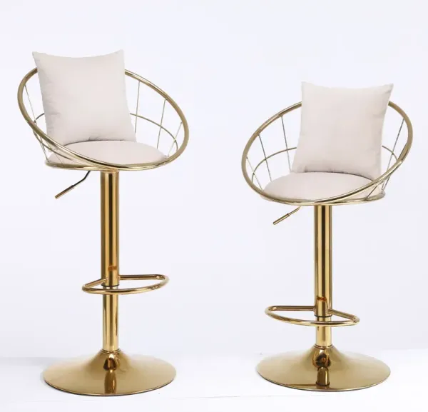 Unique Design Bar Chair, 360 Degree Rotation, Adjustable Height, Suitable For Dining Room And Bar