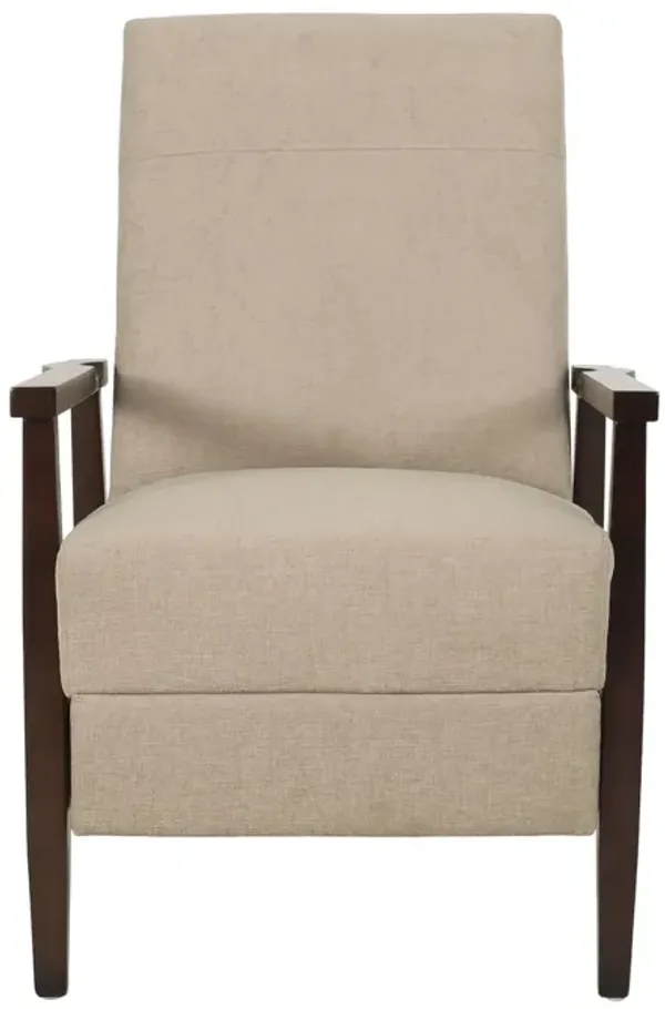 Wide Wood Hand Manual Club Recliner