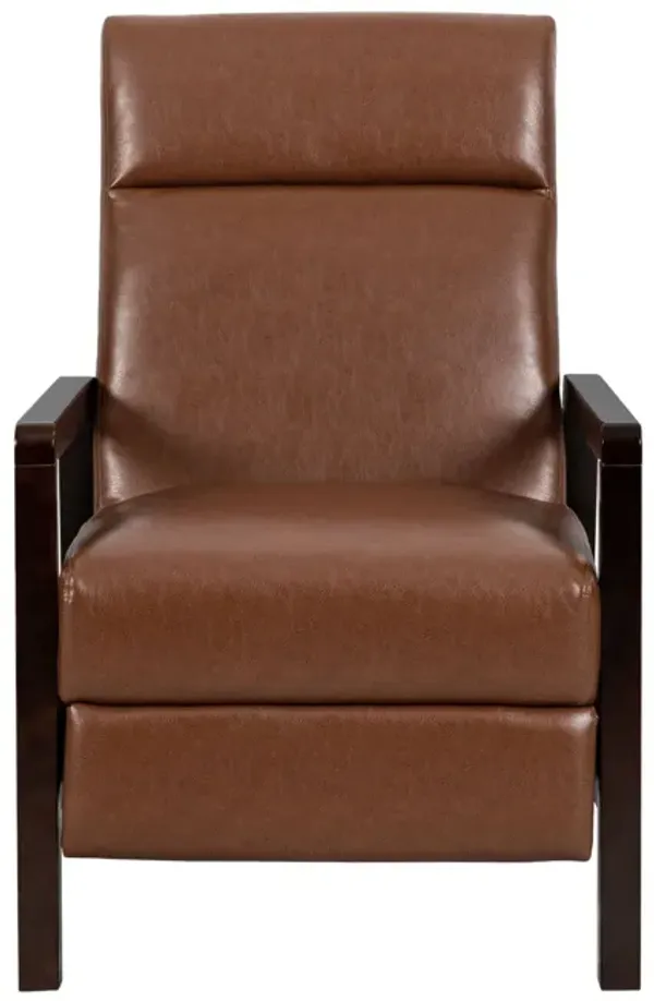 Faux Leather Upholstered Pushback Recliner