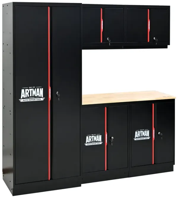 Steel Filing Cabinet With Compartments For Office Use, Storage, File Storage, Archives, And High And Low Cabinets - Black / Red