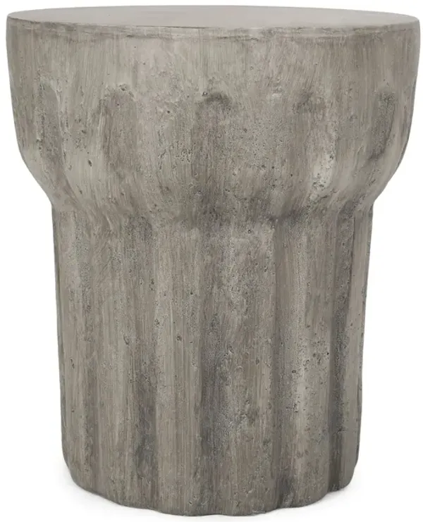Outdoor Round Side Table - Gray