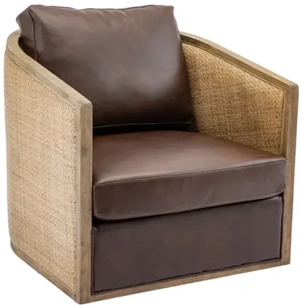 Barrel, Comfy Round Accent Sofa Chair With 360 Degree Swivel, Leisure Arm