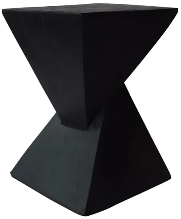 Flamboyant - Outdoor Side Table With Twisted Hourglass Shape