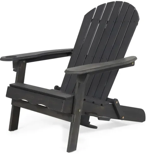 Zenithia - Outdoor Foldable Adirondack Chair With 2 Cup Holders