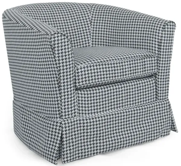 Zeniqua - Upholstered Velvet Swivel Chair With Loose Cover