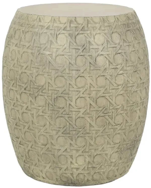 Outdoor Lightweight Concrete Side Table - Antique Yellow