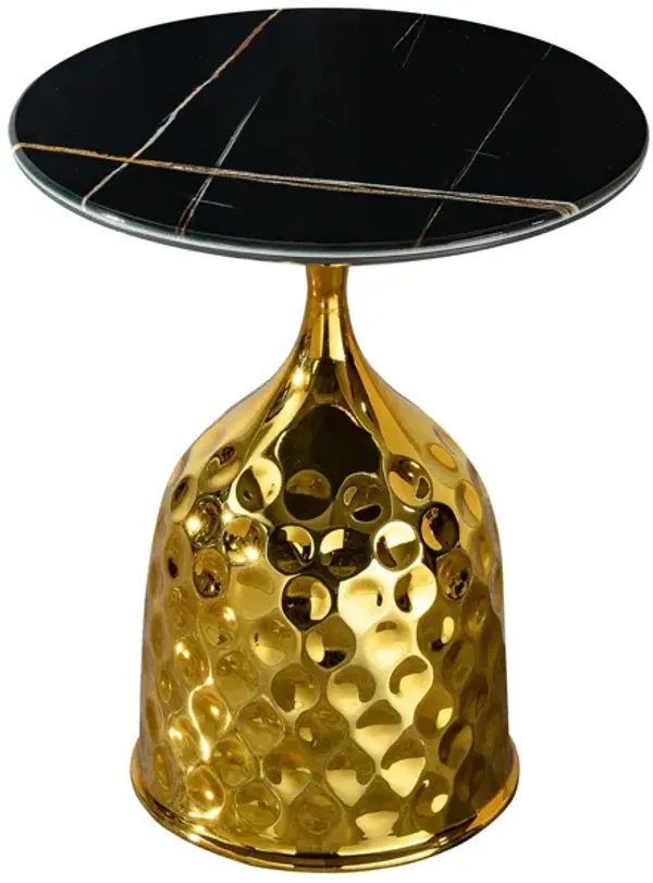 Nordic Style Iron Round Tray Coffee Table Carbon Steel - Gold