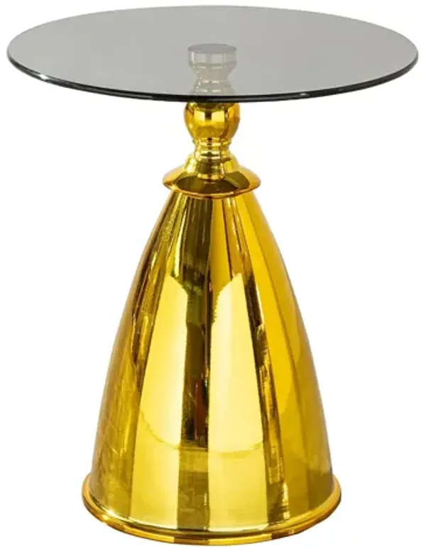 Modern Living Room Coffee Table With Tempered Glass Carbon Steel - Gold