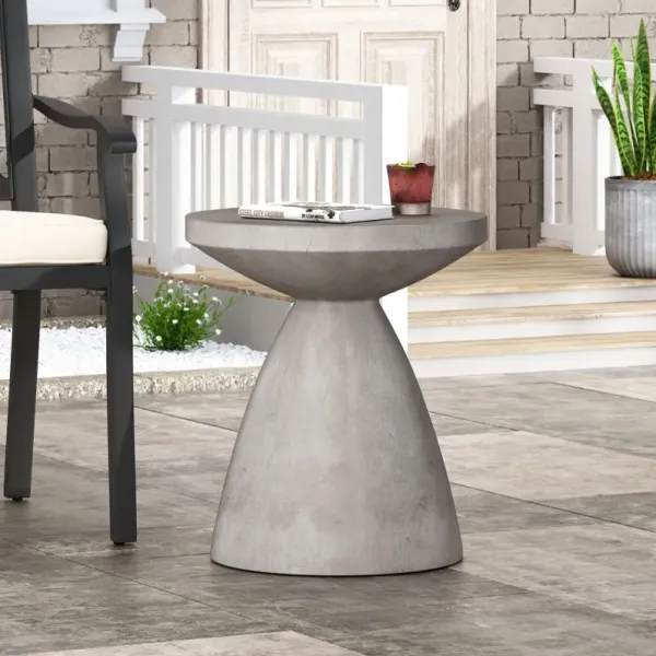 Outdoor / Indoor Lightweight Concrete Side Table