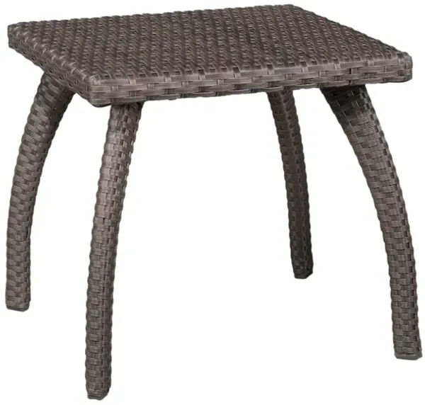 Luminant - Outdoor Side Table With Iron Frame - Brown