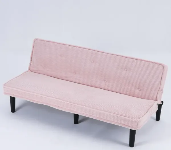 Modern Sofa Bed - Black / Beige / Pink