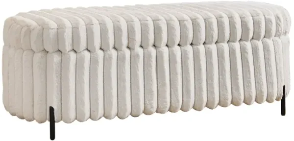 Flip Top Storage Bench With Metal Legs