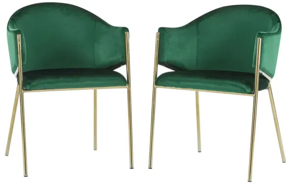 Modern Upholstered Dining Chair With Frame And Plush Velvet