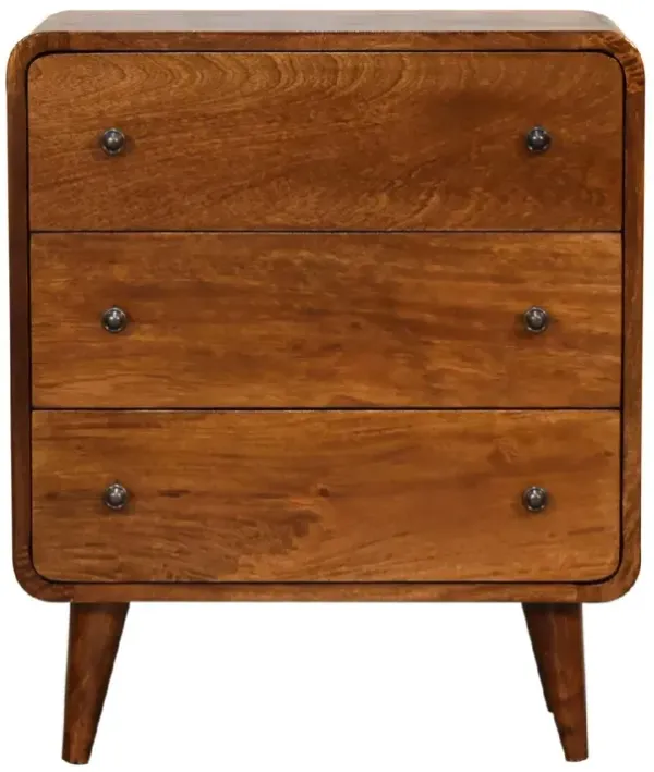 3 Drawer Mini Curved Chest