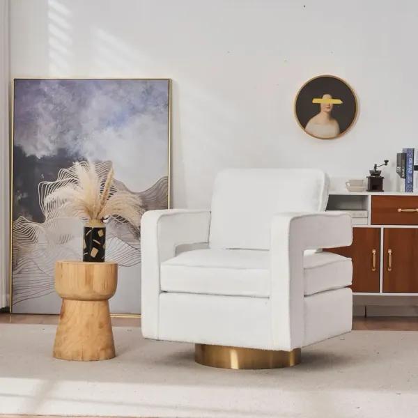 Swivel Barrel Chair 360 Degree Swivel Club Modern Accent Single Sofa Chair