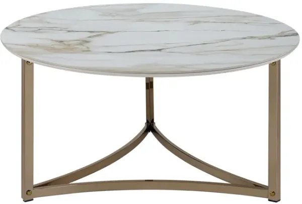 Aziz - Sintered Stone Top Round Coffee Table
