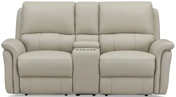 Erindale - Power Headrest Zero Gravity Reclining Loveseat With Console - Off White
