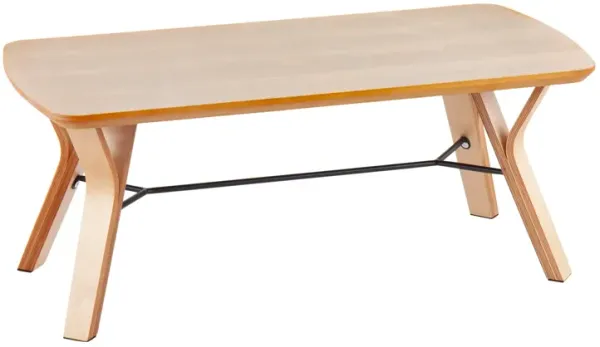 Folia - Mid-Century Modern Coffee Table - Natural
