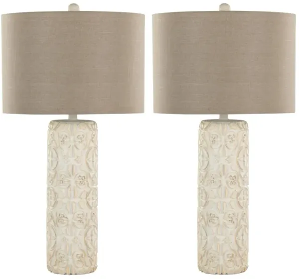 Charlotte - Contemporary Table Lamp (Set of 2) - Taos Brown / Beige