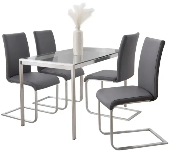 Fuji Foster - Contemporary Dining Set l, Glass 5 Piece