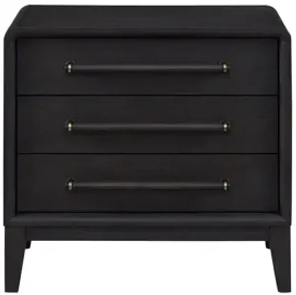 3 Drawer Nightstand With USB - Black
