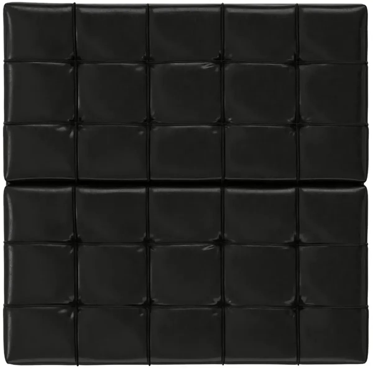 Harrison - Large Square Coffee Table Storage Ottoman - Black