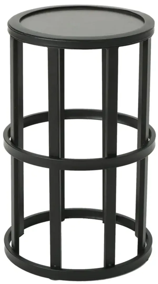 Outdoor Powder Coated Side Table - Gray