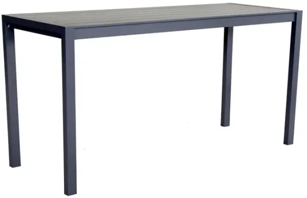 Premium Aluminum Rectangular Bar Table - Pewter