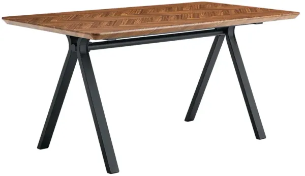 Herringbone Pattern Dining Table A Perfect Match For Modern Minimalist And Industrial Home Styles - Walnut