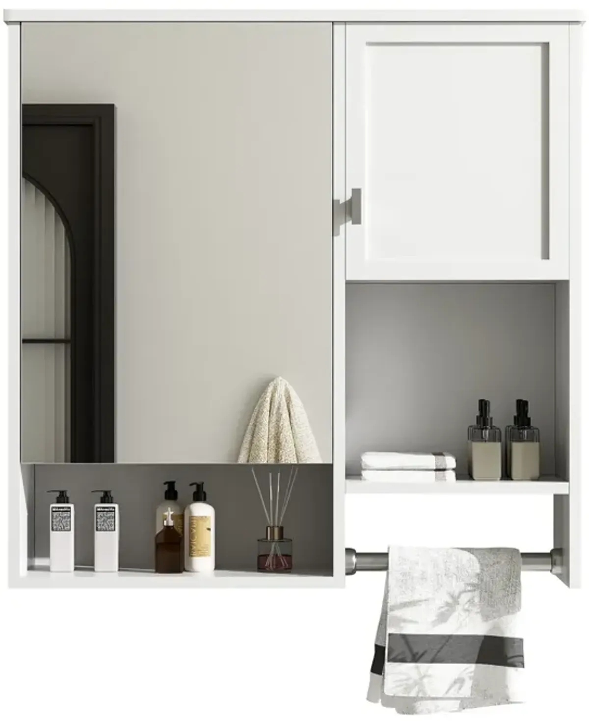 Modern Wall Mounted Bathroom Medicine Cabinet, Bathroom Wall Storage Cabinet With Mirror