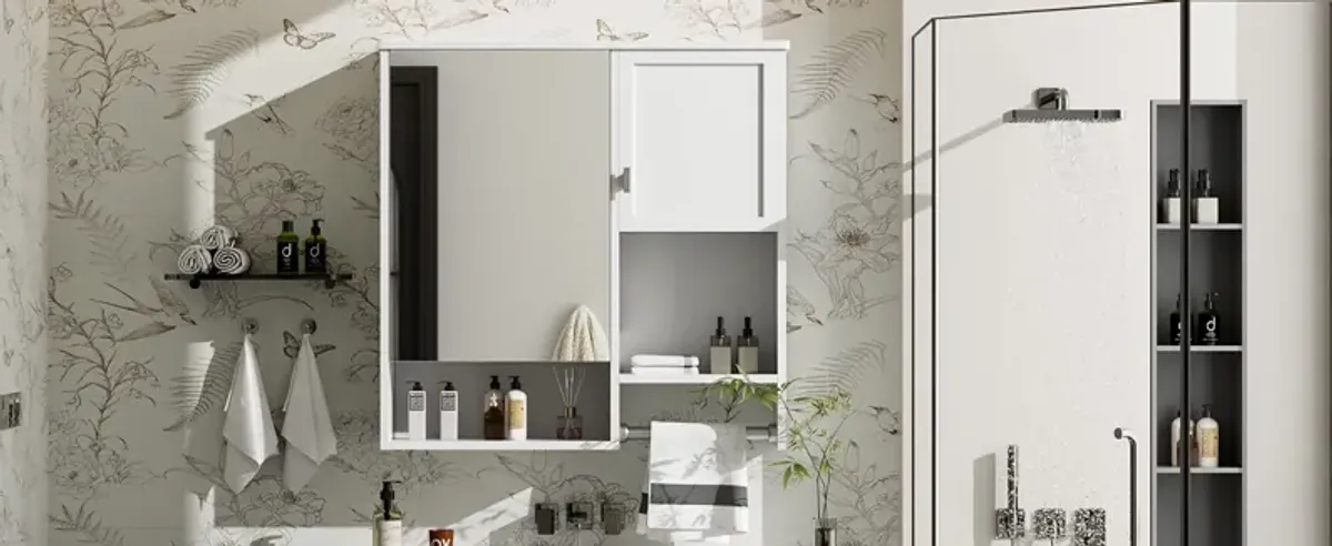 Modern Wall Mounted Bathroom Medicine Cabinet, Bathroom Wall Storage Cabinet With Mirror