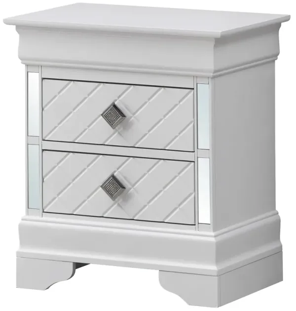 Verona - Accent Nightstand - Silver Champagne