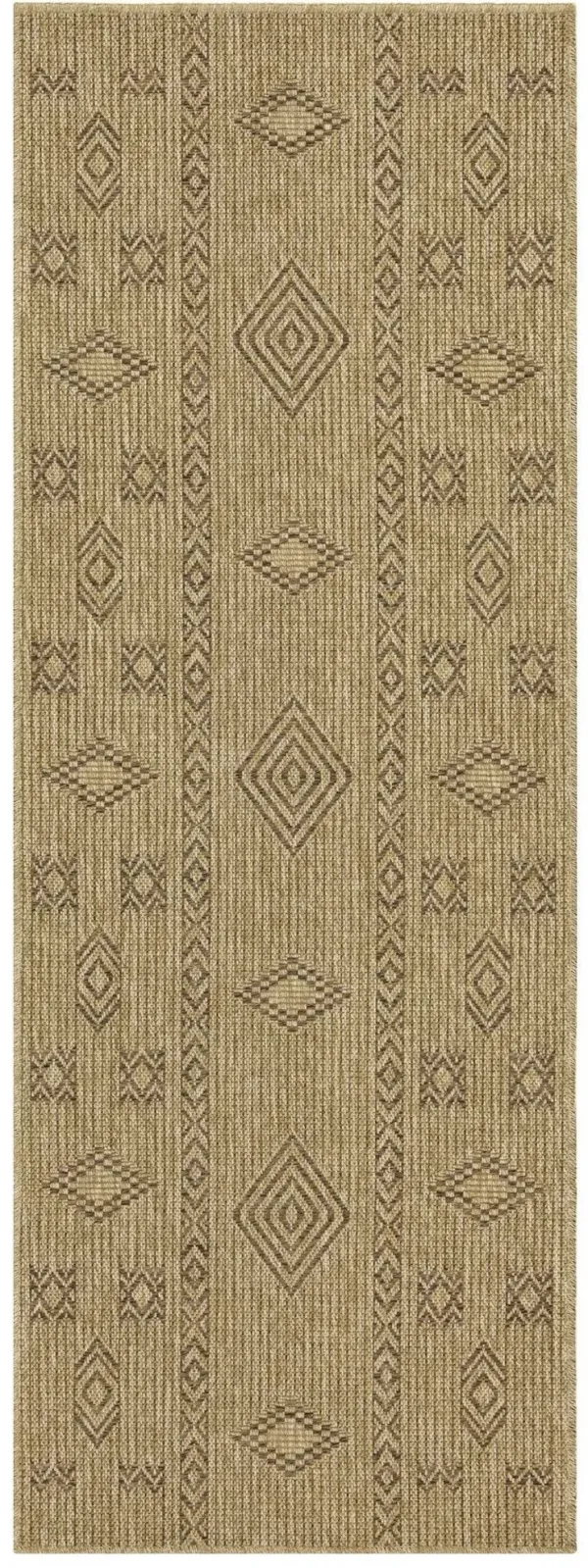 Earth - 2'7" X 7'3" Indoor, Outdoor Area Rug - Jute, Mocha