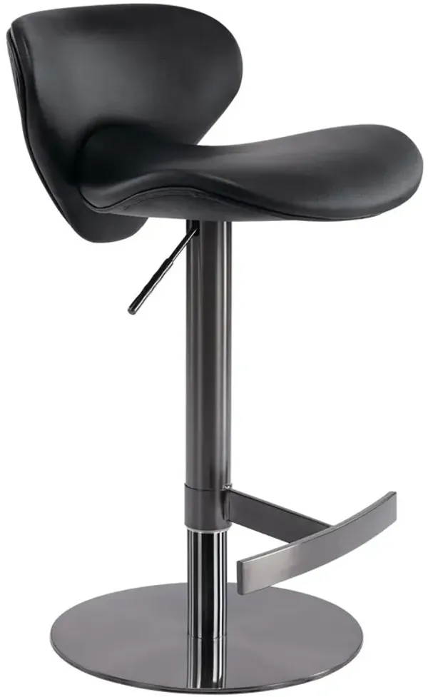 Titanium Stainless Steel Bar Stool, Swivel Adjustable Height For Kitchen Counter And Dining Room