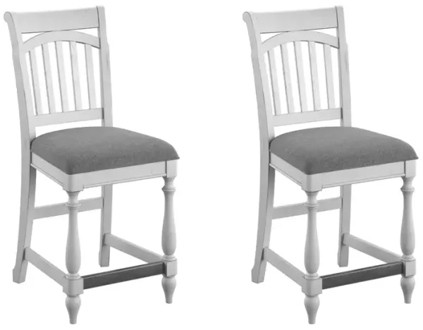 Mariano - Slat Back Barstools (Set of 2) - Gray