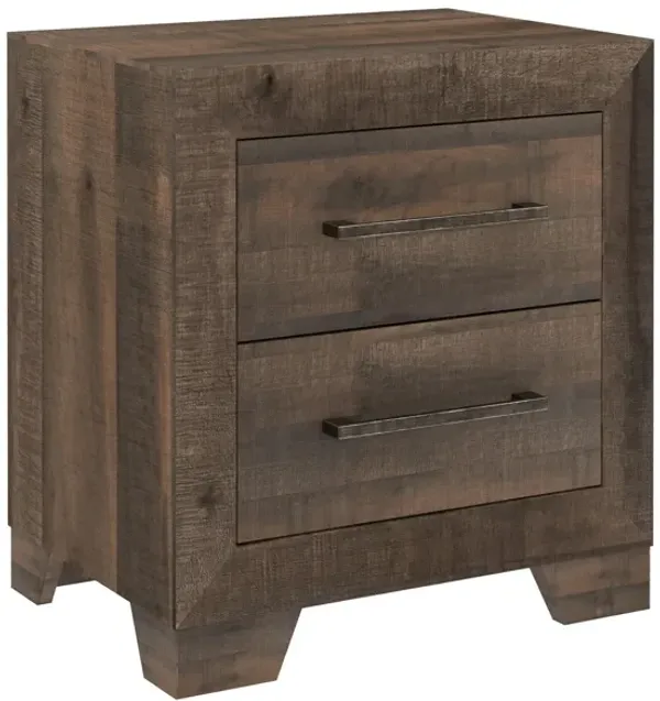 Plinz - 2 Drawer Nightstand - Brown