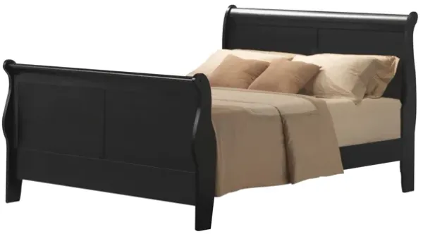 Louis Philippe III - Eastern King Bed - Black