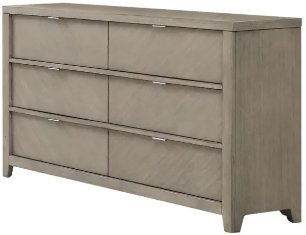 6 Drawer Dresser - Light Gray