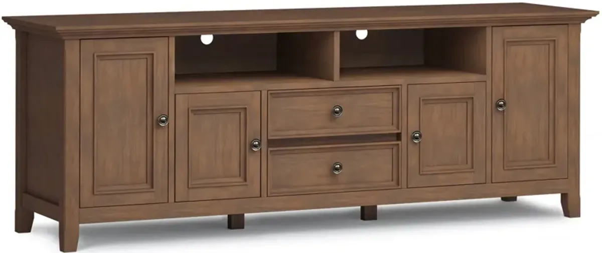 Amherst - Wide TV Media Stand - Rustic Natural Aged Brown