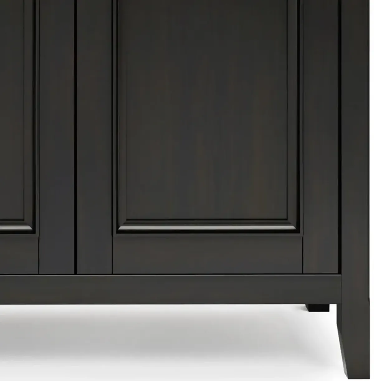 Amherst - Wide 4 Door Storage Cabinet - Hickory Brown