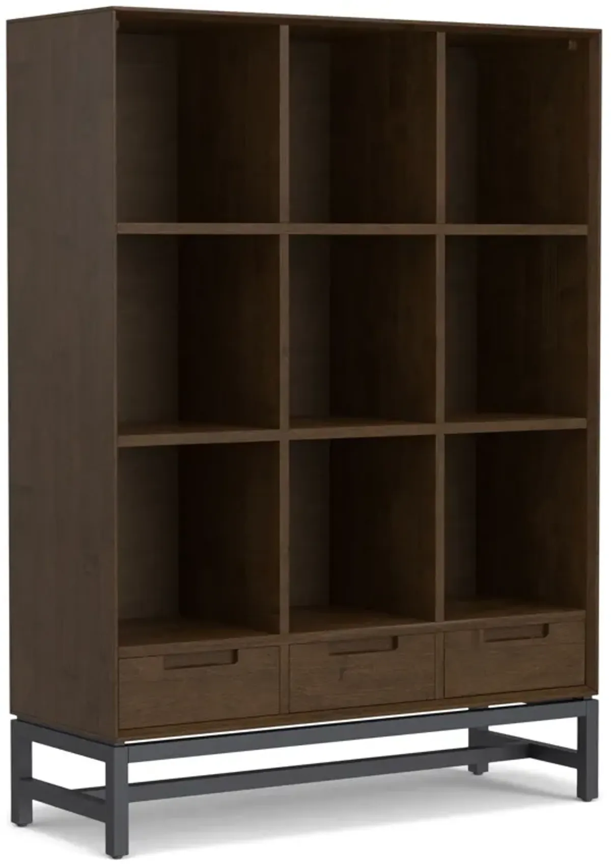 Banting - 9 Cube Bookcase With Drawers - Walnut Brown