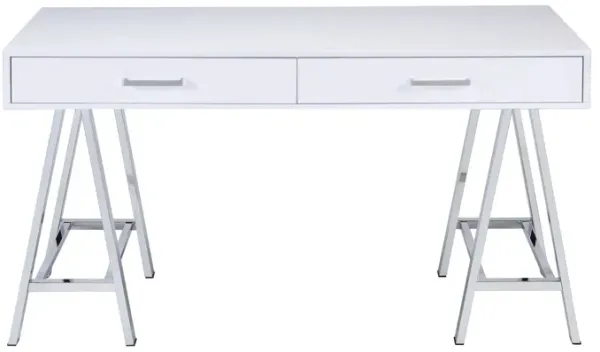 Coleen - High Gloss Writing Desk With USB