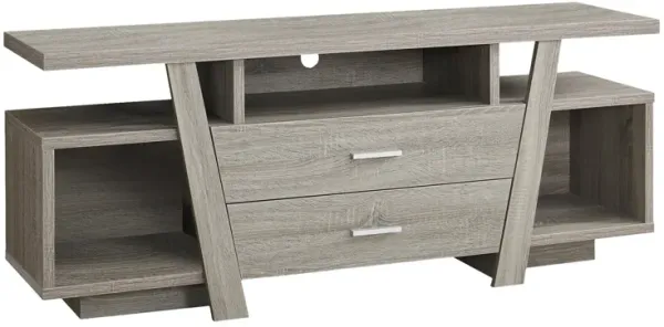 TV Stand, Console, Media Entertainment Center, Storage Drawers, Contemporary & Modern - Taupe