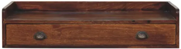 Floating Circle Bedside Table - Chestnut