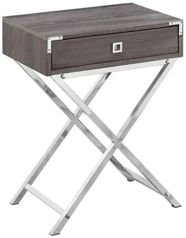 Accent Side Table, Storage Drawer, Stylish Design Contemporary & Modern