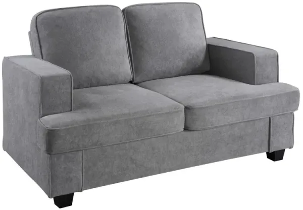 Modern Loveseat, Comfortable 2 Seater Couch With Deep Seating, Loose Back Cushions, Wide Arms